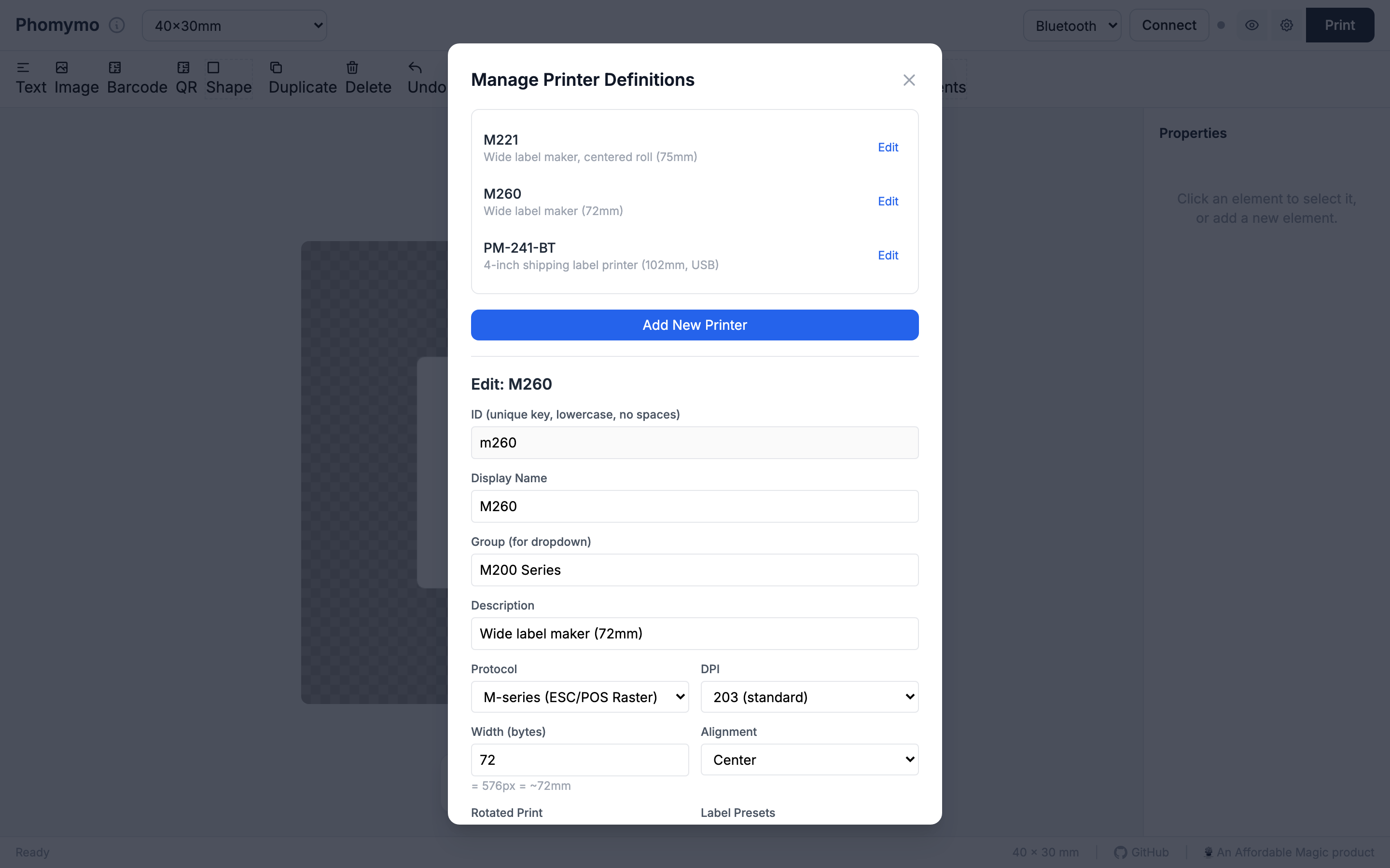 Editing built-in